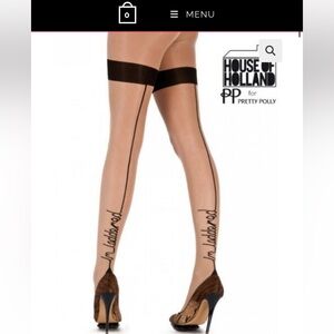 House of Holland for Pretty Polly I’M LADDERED TIGHTS NWT